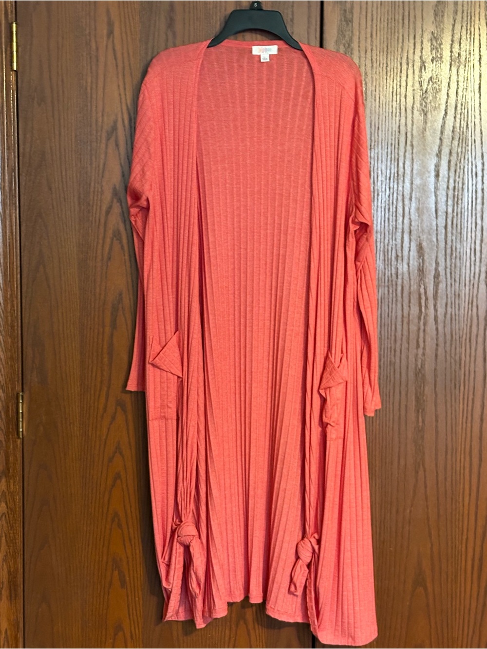LuLaRoe Coral Ribbed Knit Open Cardigan
